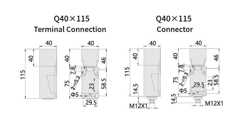 Bedook Inductive Proximity Sensor Cubic 15-20-30mm DC 2 Wire-Size-01