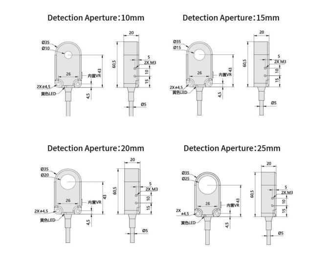 Inductive Proximity Sensor Ring 10/15/20/25mm | Bedook