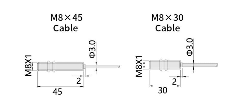 Bedook Inductive Proximity Sensor Wide Temperature M8 2mm-Size-01