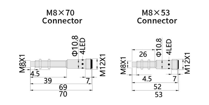 Bedook Inductive Proximity Sensor Wide Temperature M8 4mm-Size-02