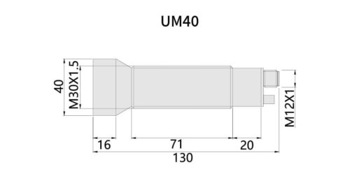 Bedook Ultrasonic Distance Sensor DC5 Analog Output - UM40-Size