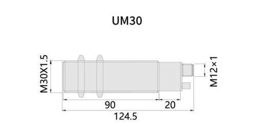 Bedook Ultrasonic distance sensor DC5 switch output – UM30-Size