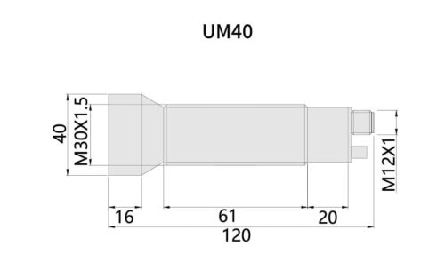 Bedook Ultrasonic distance sensor DC5 switch output – UM40-Size