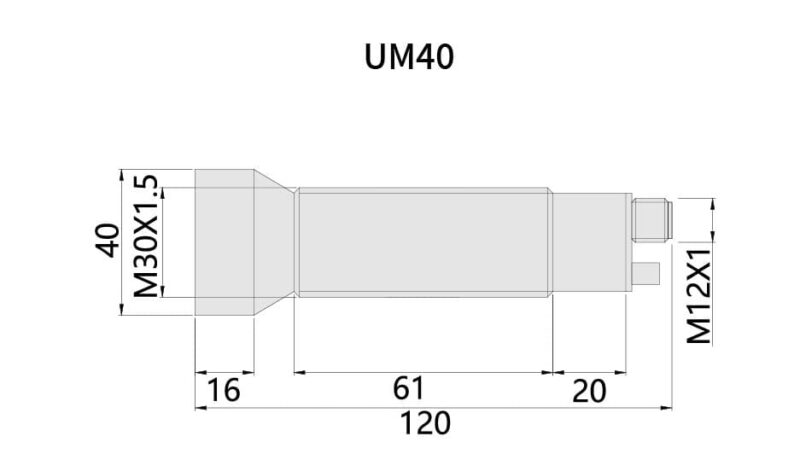 Bedook Ultrasonic distance sensor DC5 switch output – UM40-Size