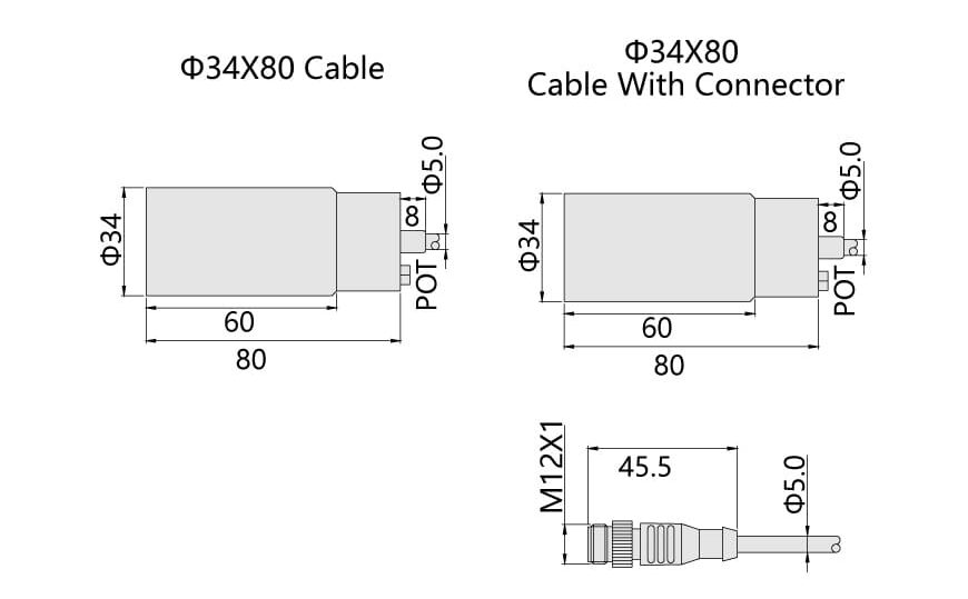 Bedook Capacitive Proximity Sensor M34 ACDC 2 Wire size01