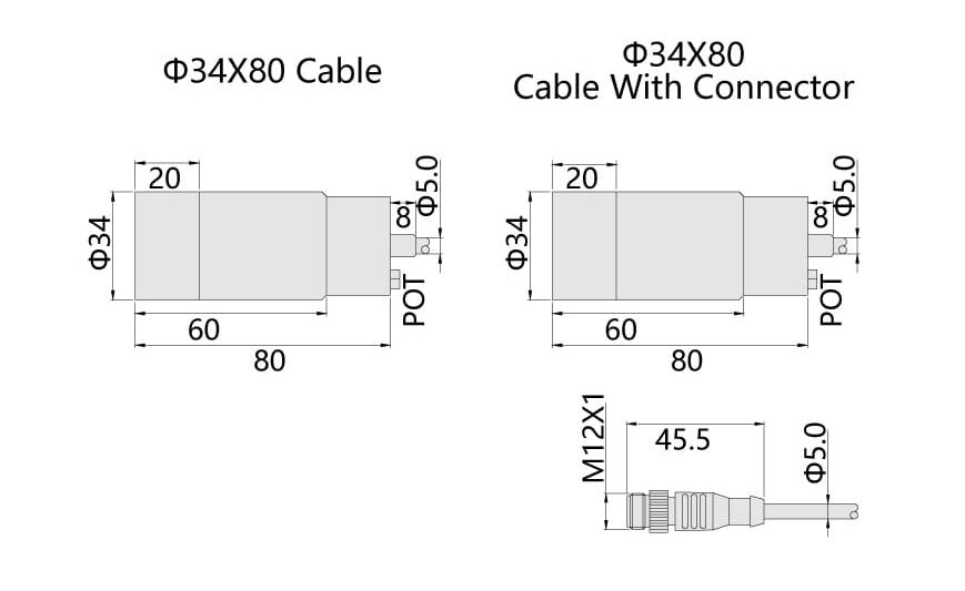 Bedook Capacitive Proximity Sensor M34 ACDC 2 Wire size02