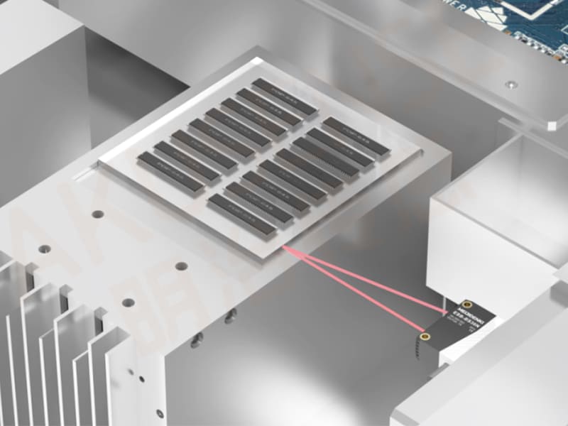 Bedook photoelectric sensor for in place detection of semi transparent quartz carrier