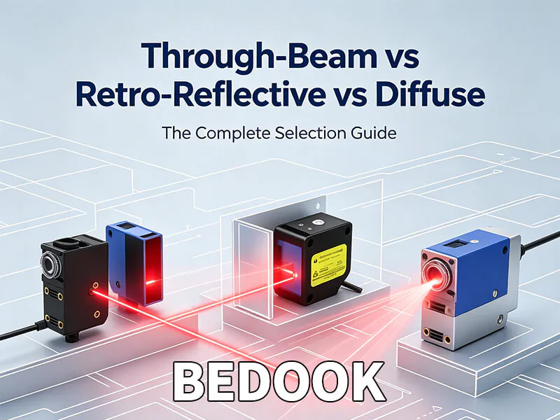 Through-Beam vs Retro-Reflective vs Diffuse Photoelectric Sensors The Complete Selection Guide